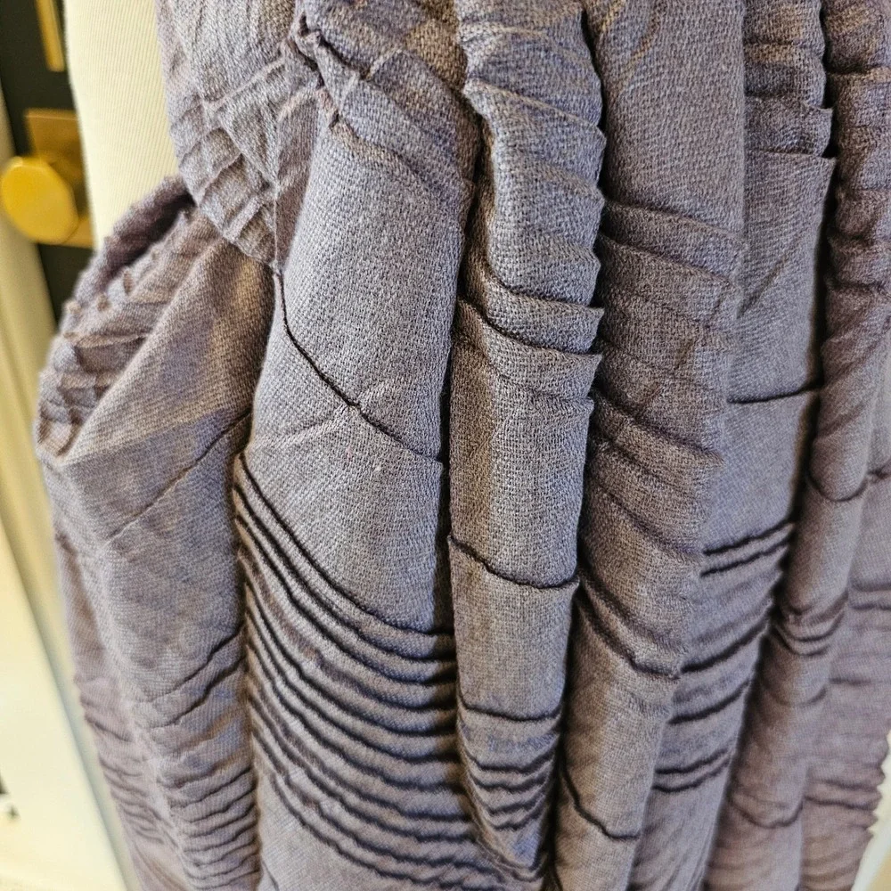 Echo Purple Diagonal Pleated Scarf Wrap with Eyelash Fringe Bloomingdales